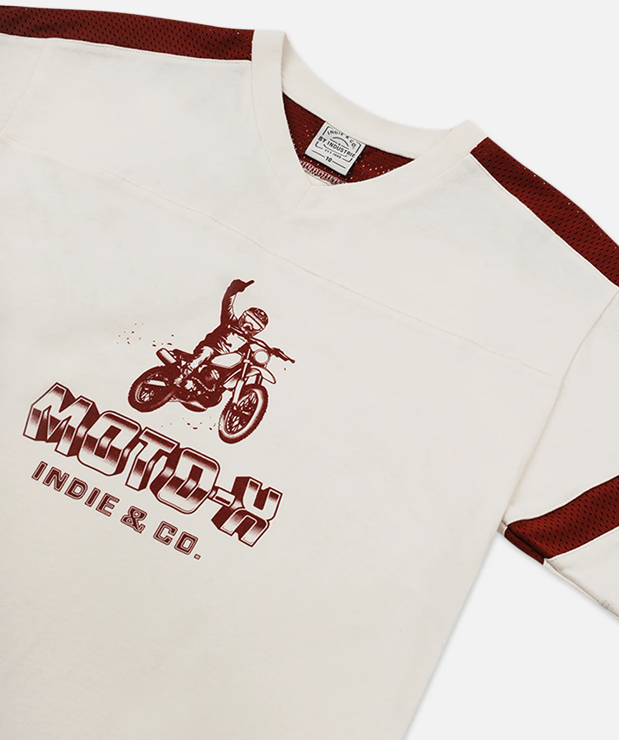 The Moto-x Tee - Cream/Burg - Image 3