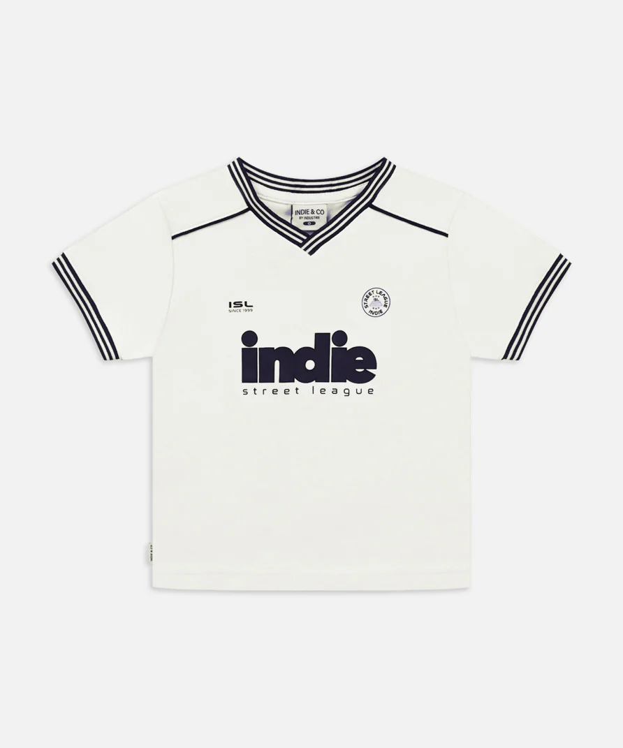 The League Tee - White/Navy