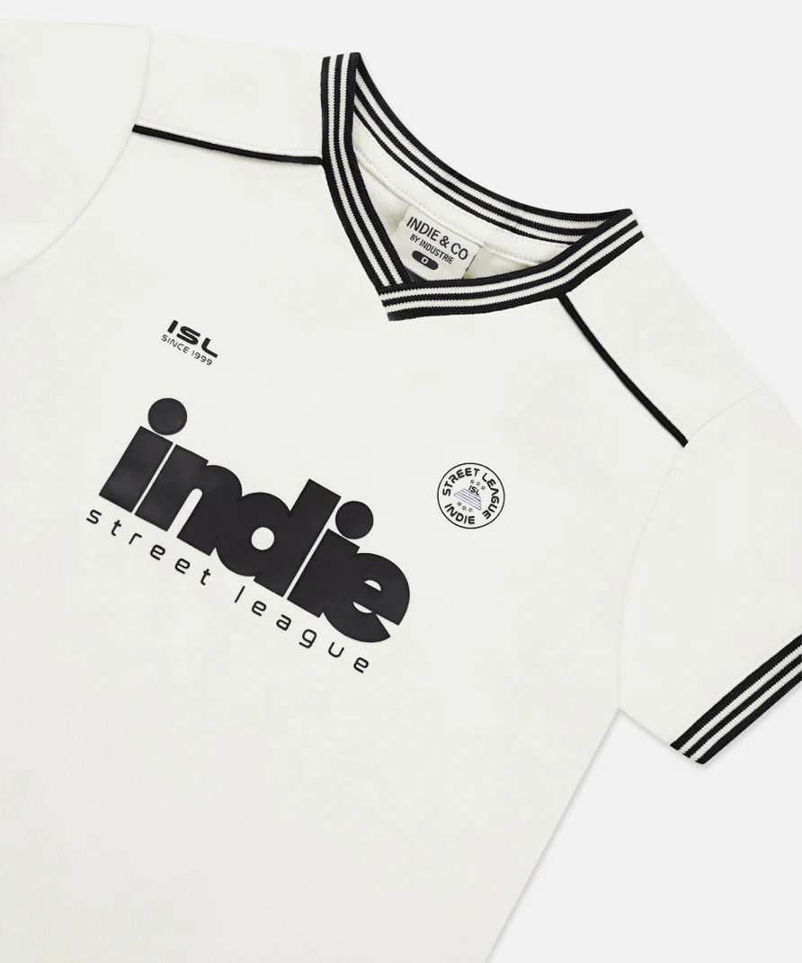 The League Tee - White/Navy - Image 2