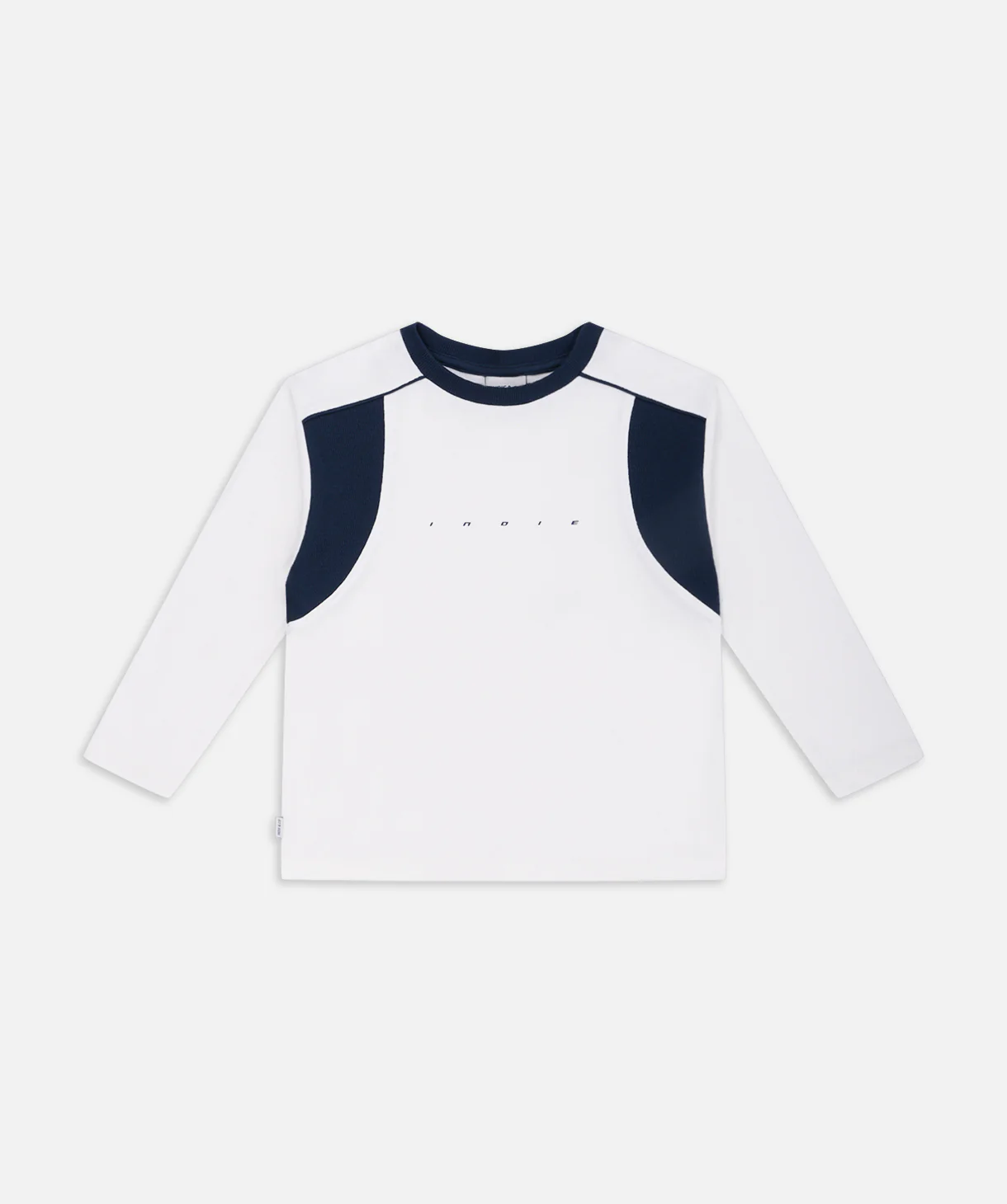 The Eastgate L/s Tee - Cream/Blue