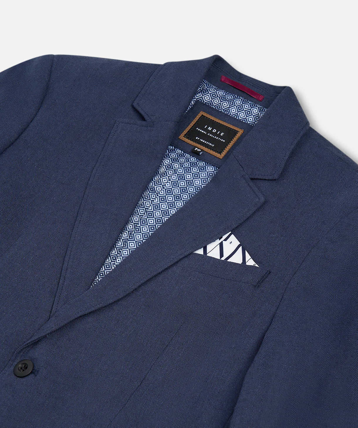 The Palermo Herringbone Blazer - Dk Navy - Image 3