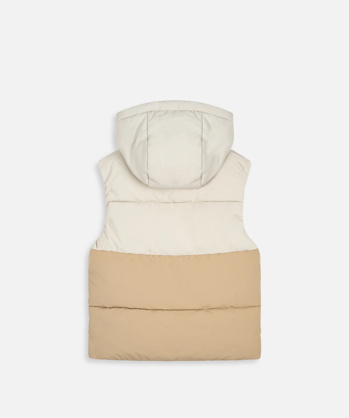 The Oakland Puffer Vest - Toffee/Off White - Image 3