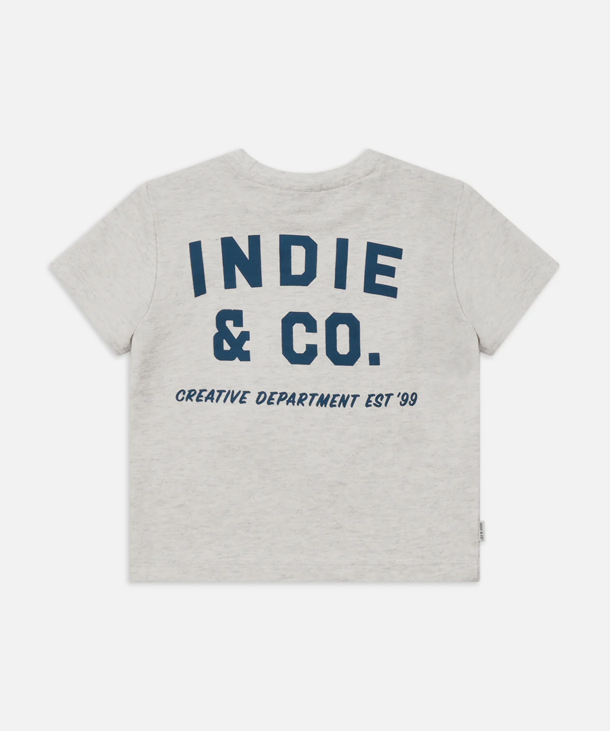 The Camino Tee - Grey Marle/Navy - Image 2