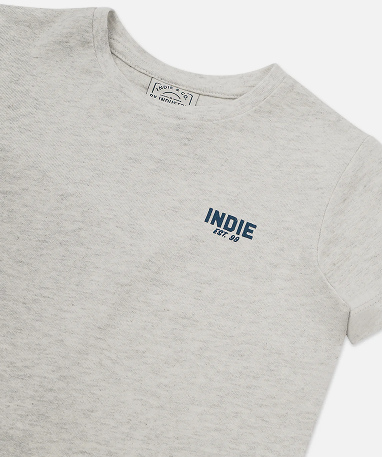 The Camino Tee - Grey Marle/Navy - Image 3
