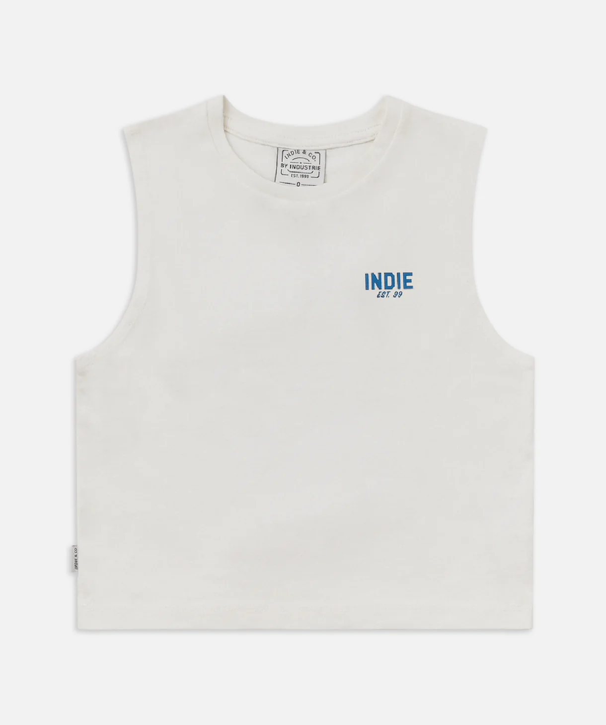 The Camino Muscle Tee - Cream/Blue