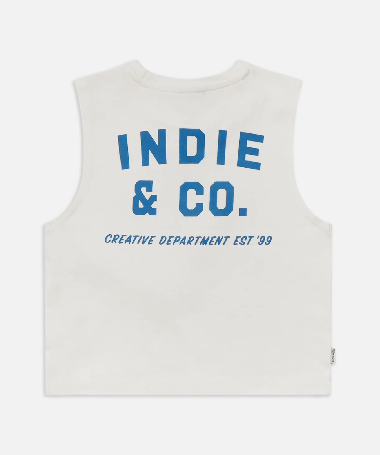 The Camino Muscle Tee - Cream/Blue - Image 4