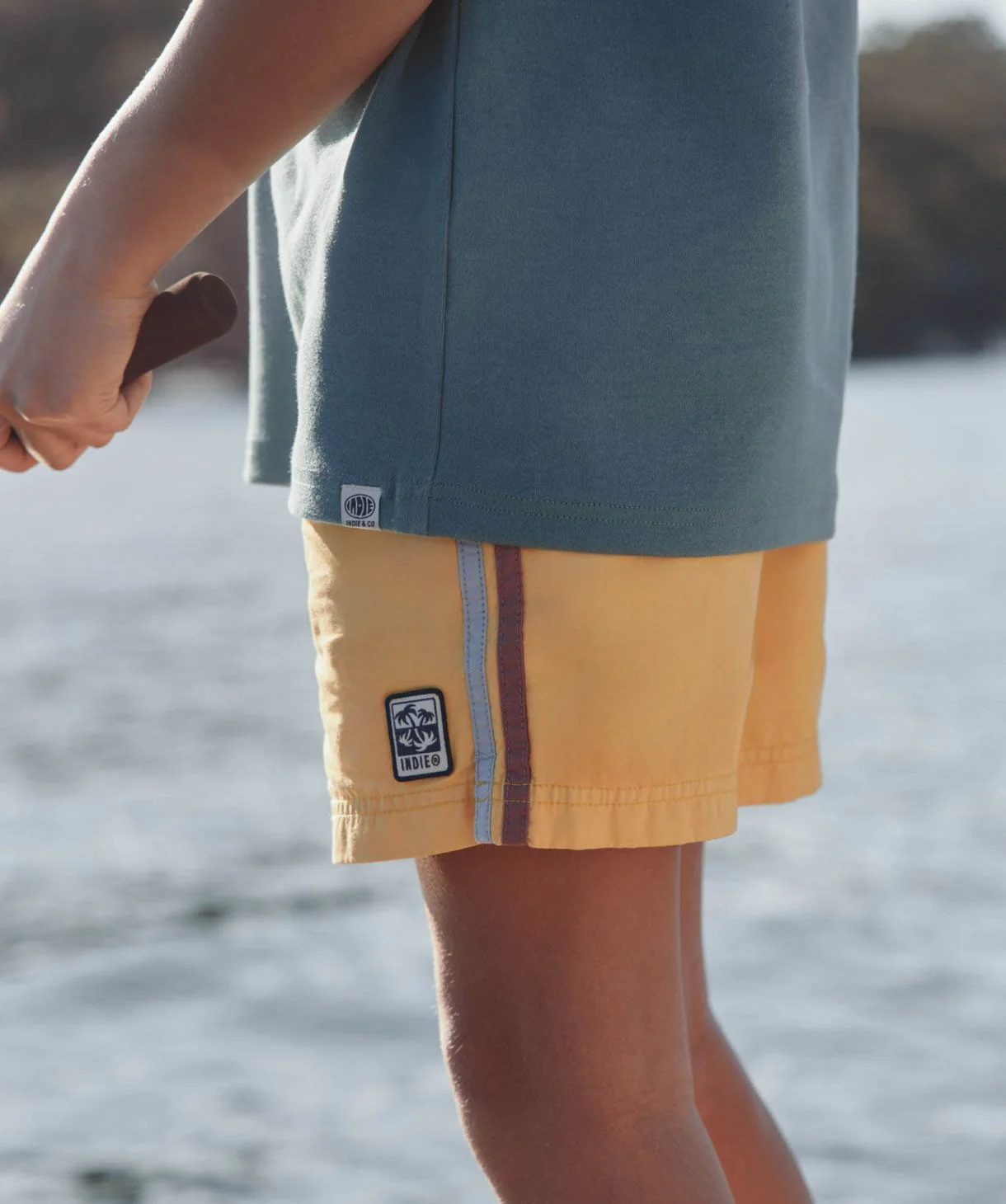 The All Day Stripe Swim Trunk - Mango - Image 2