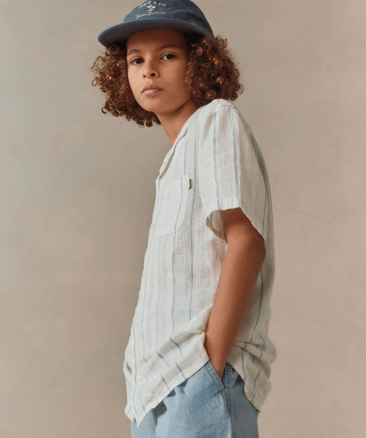 The Indie Livorno S/s Shirt - Stone Multi - Image 2