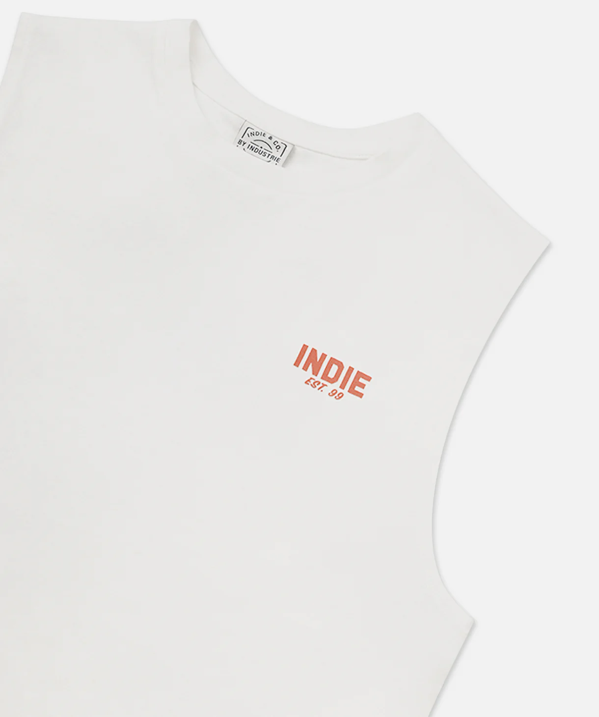 The Camino Muscle Tee - White/Red - Image 4