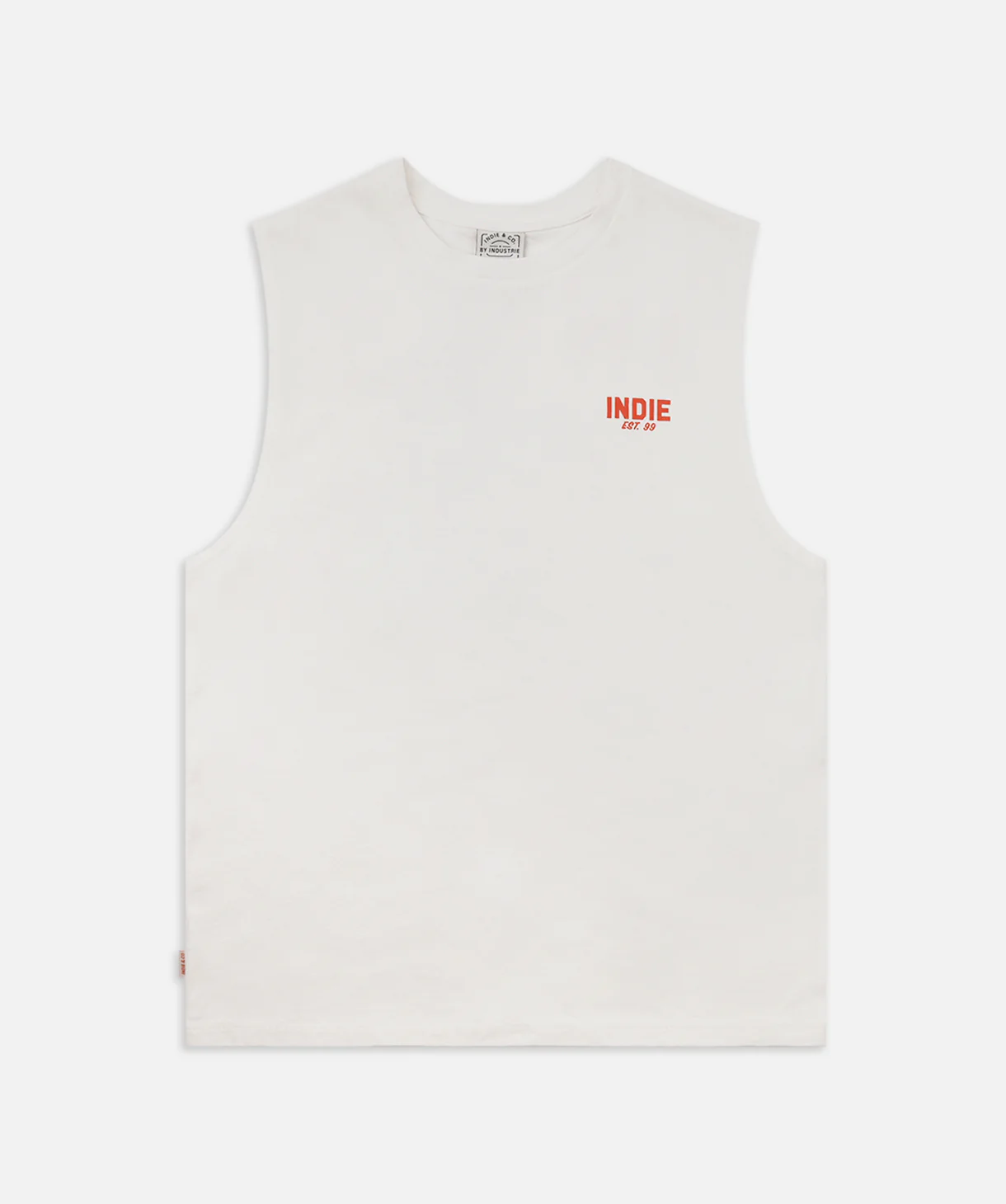 The Camino Muscle Tee - White/Red - Image 5