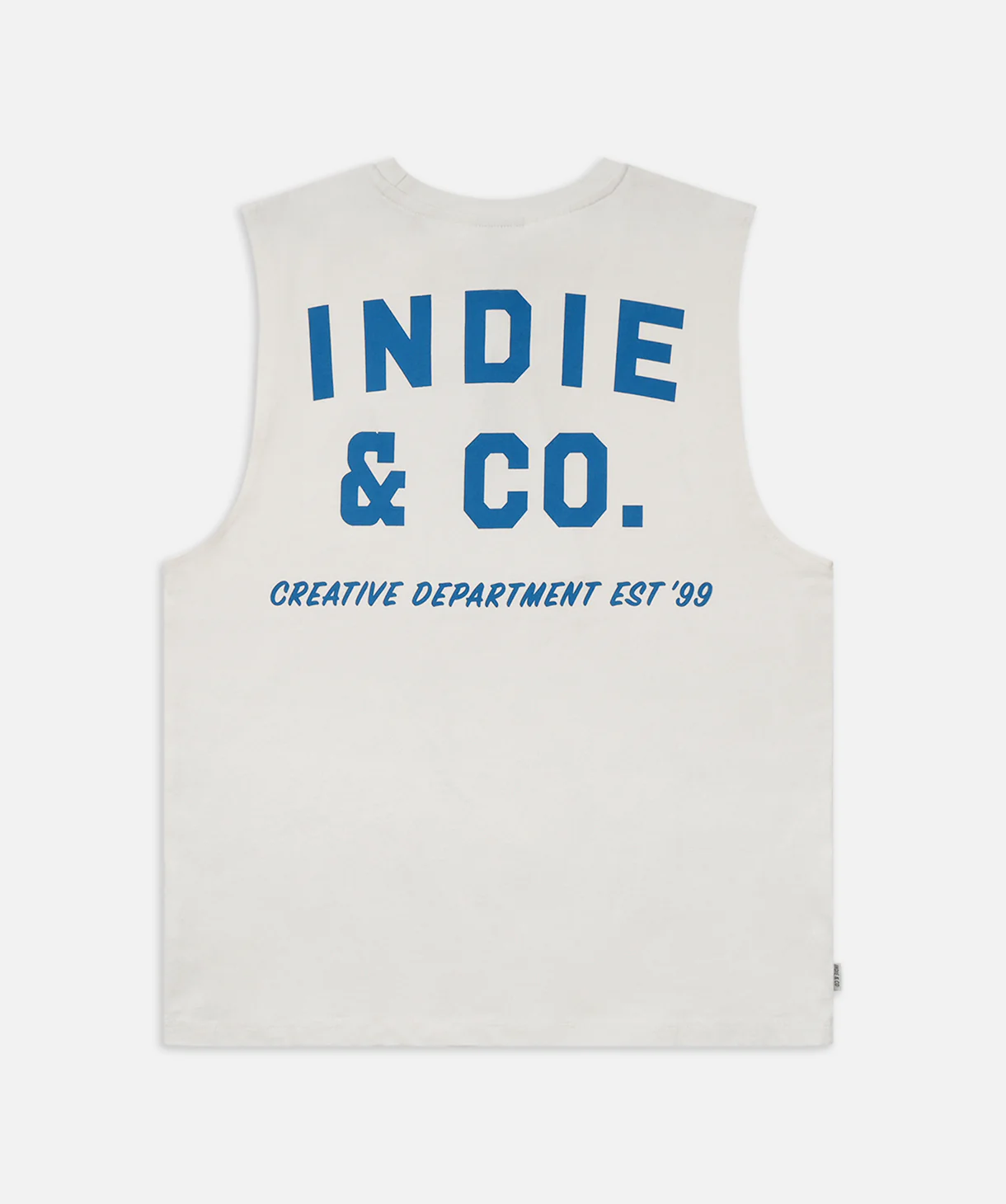 The Camino Muscle Tee - Cream/Blue - Image 4