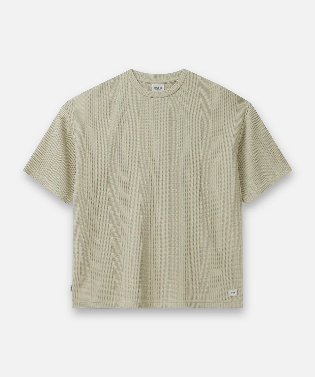 The Veneto Waffle Tee - Pebble