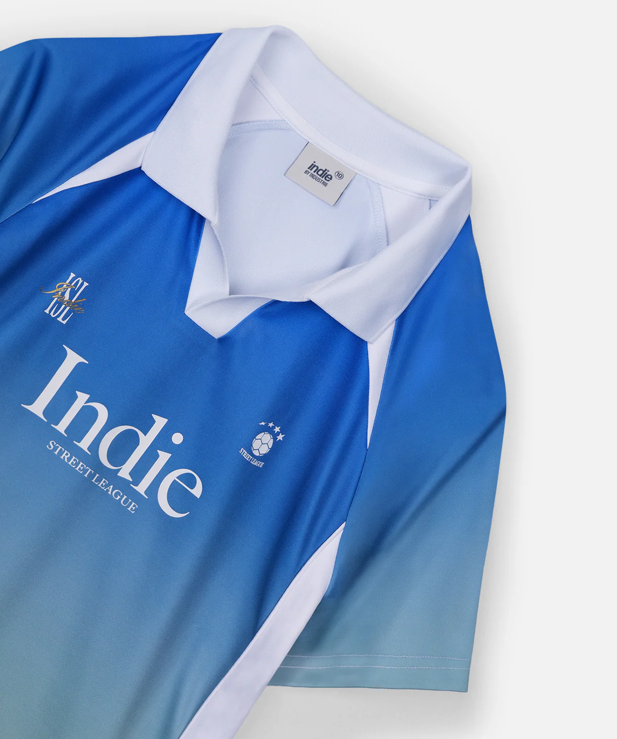 The Fresno Jersey Tee - Blue Multi - Image 3