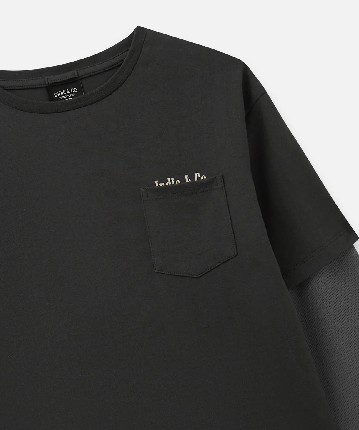 The Venice L/s Tee - Char Wash Coal - Image 2