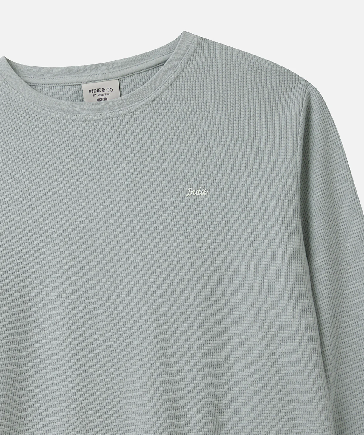 The Bryant Waffle Ls Tee - Acid Grey - Image 2