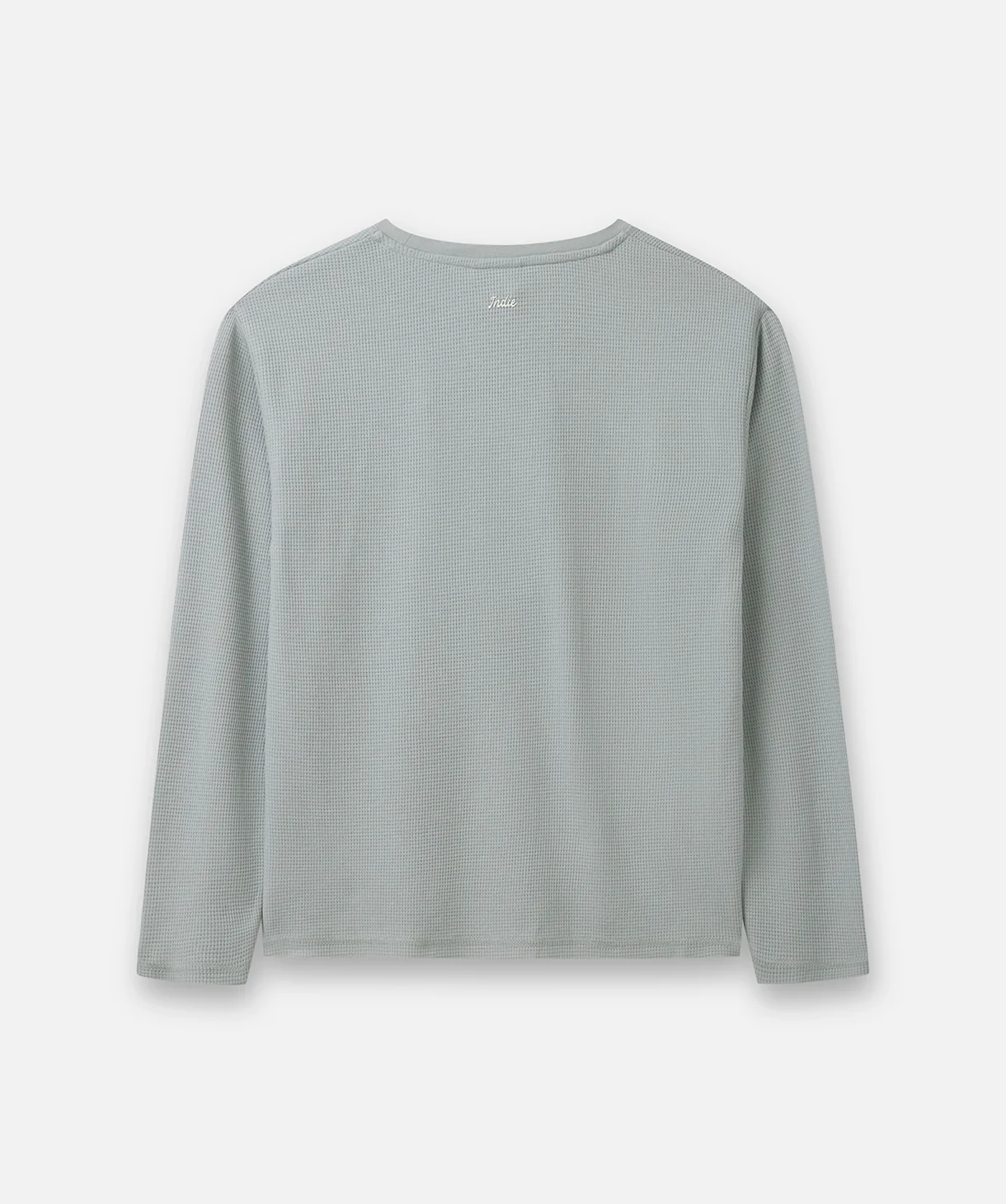 The Bryant Waffle Ls Tee - Acid Grey - Image 3