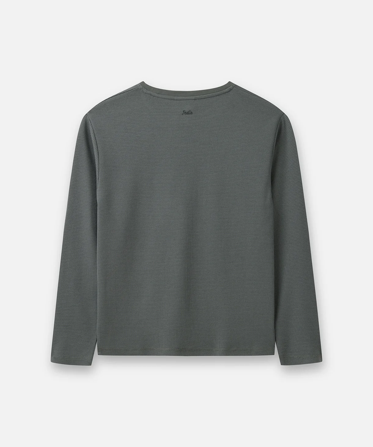 The Bryant Waffle Ls Tee - Washed Coal - Image 3