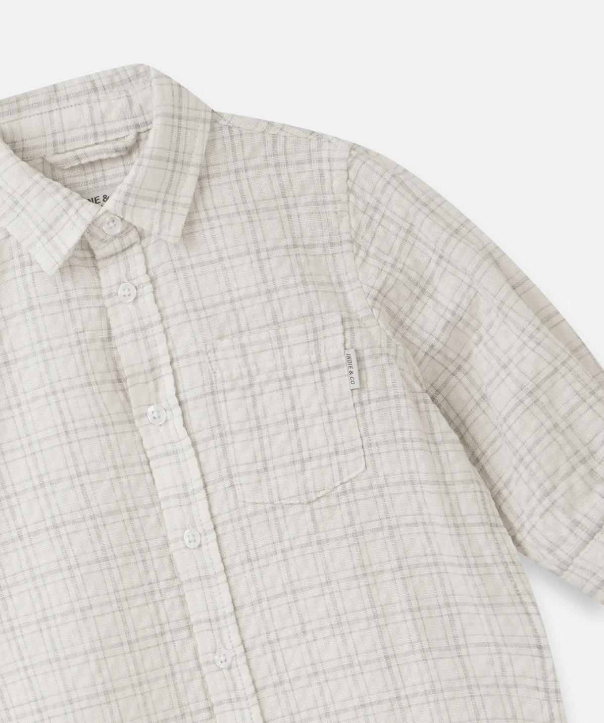 The Oswald Ls Shirt - Stone Combo - Image 3