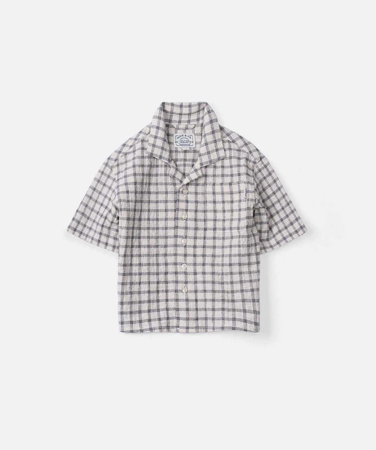 The Torrente S/s Shirt - Stone Navy