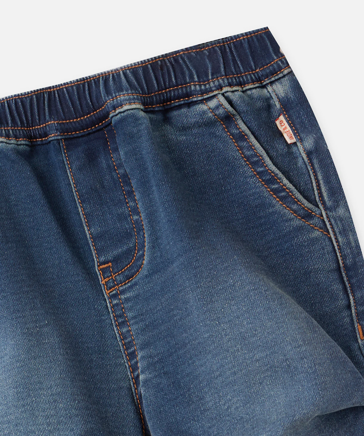 The Benson Pull On Pant - Blue Denim - Image 2