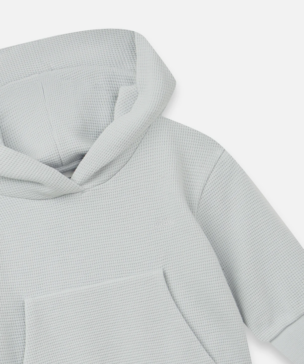 The Jackson Waffle Hoodie - Silver Blue - Image 3