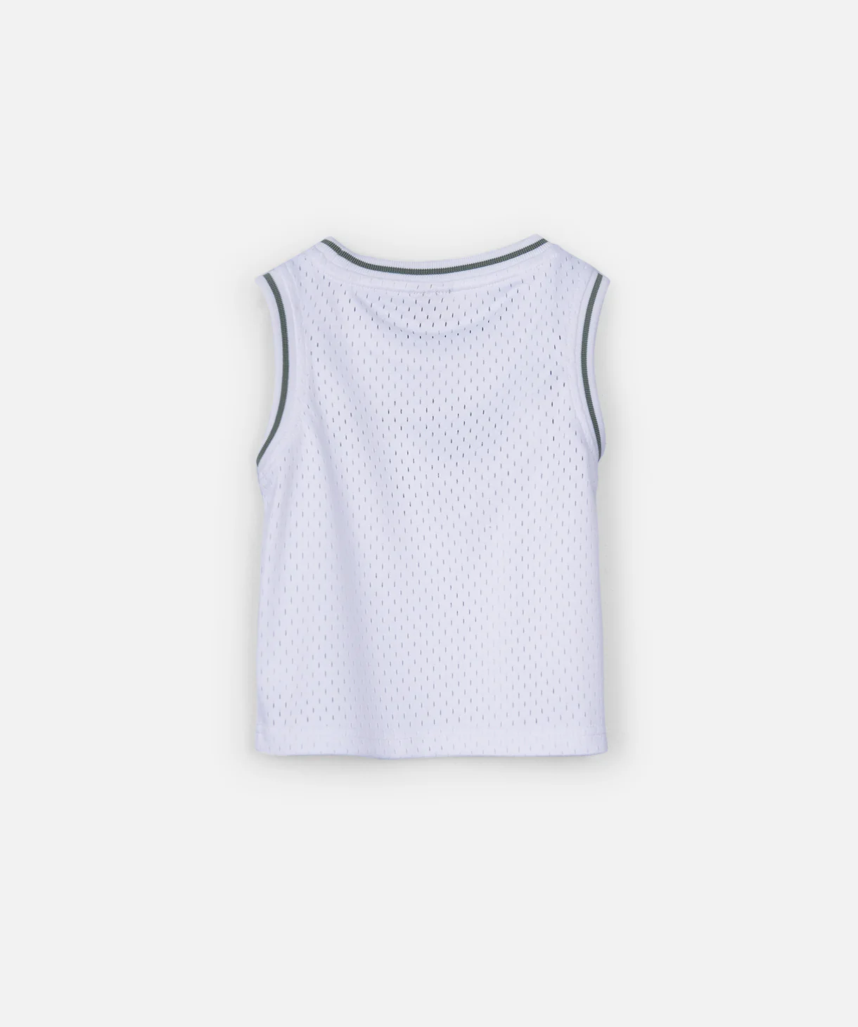 The Full Court Singlet - Off White/Green - Image 3