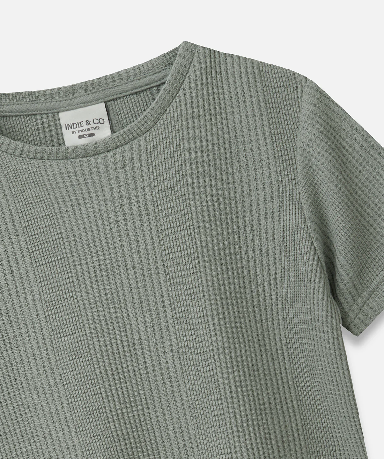 The Veneto Waffle Tee - Concrete - Image 2