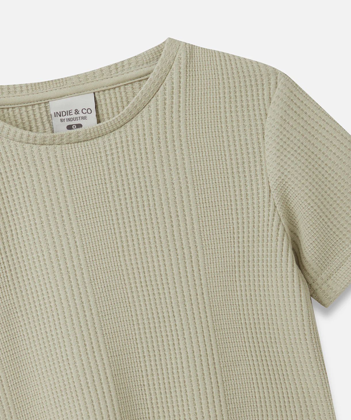 The Veneto Waffle Tee - Pebble - Image 2