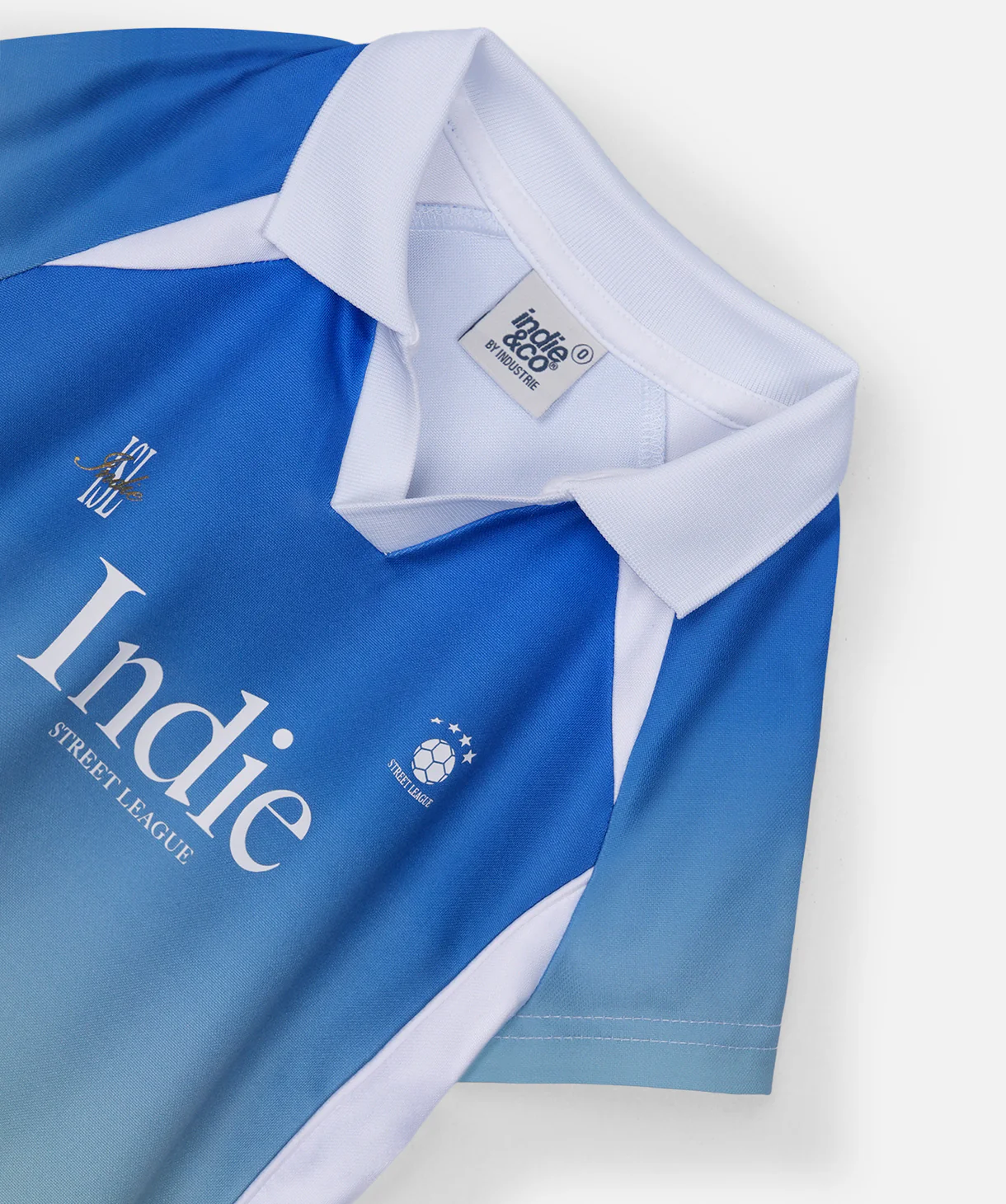 The Fresno Jersey Tee - Blue Multi - Image 3