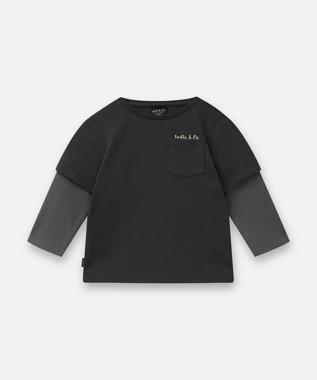 The Venice L/s Tee - Char Wash Coal