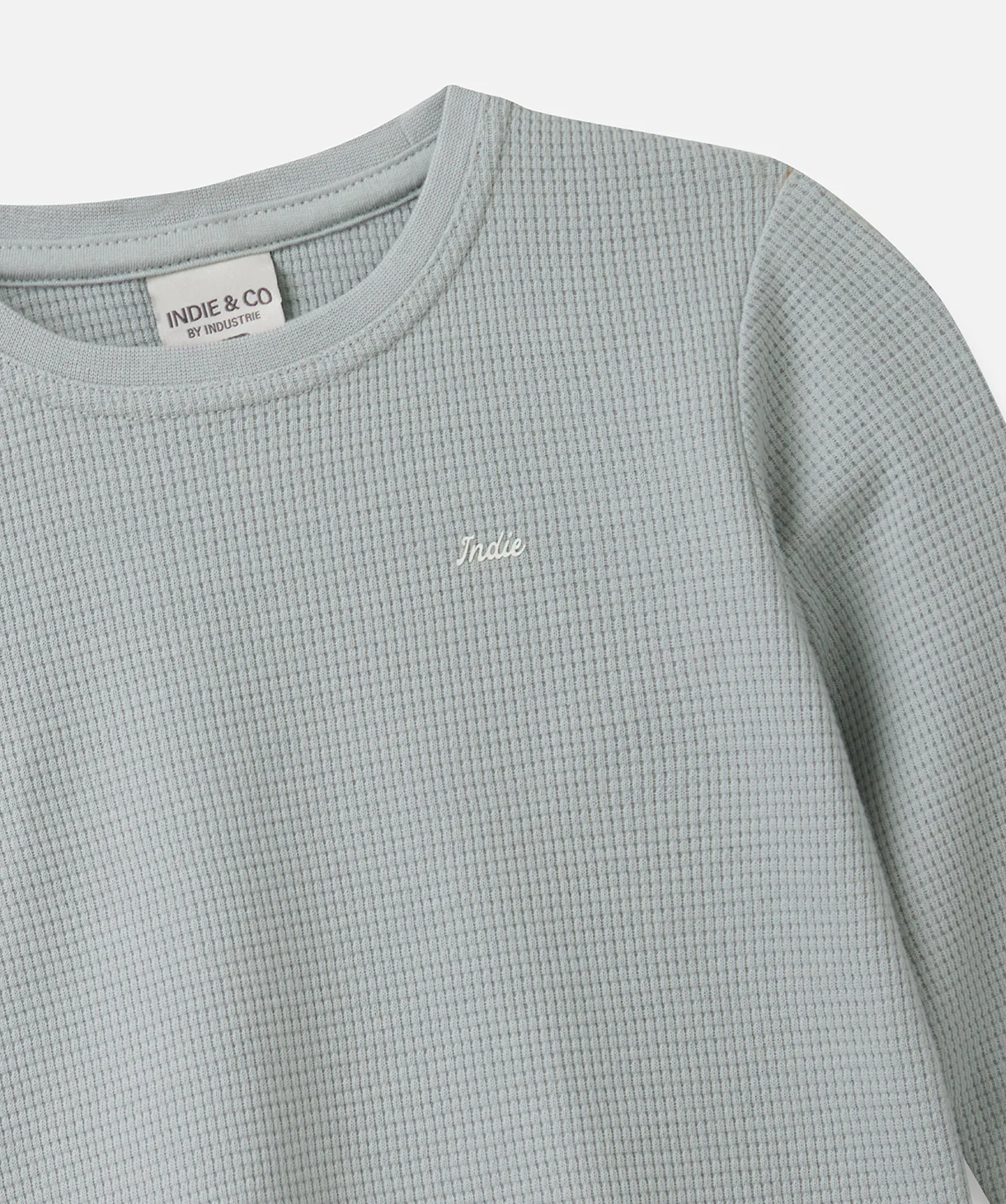 The Bryant Waffle Ls Tee - Acid Grey - Image 2