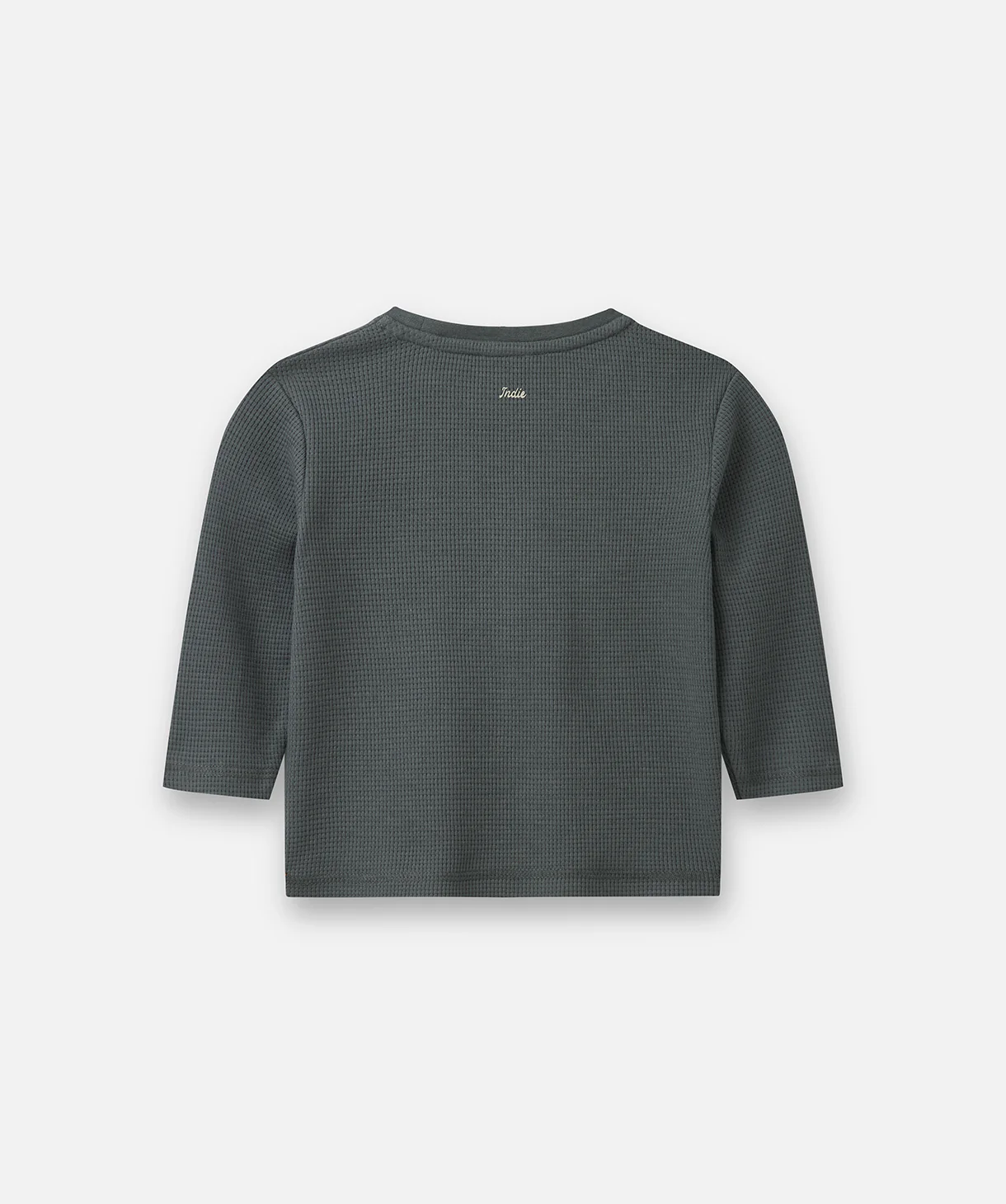 The Bryant Waffle Ls Tee - Washed Coal - Image 3