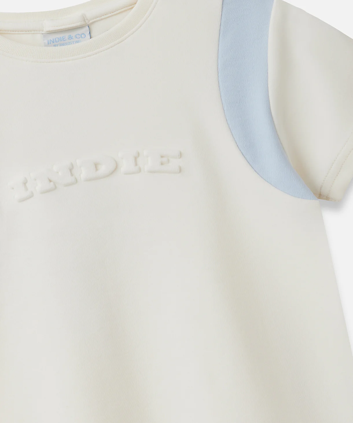The Pier Embossed Tee - Cream - Image 3