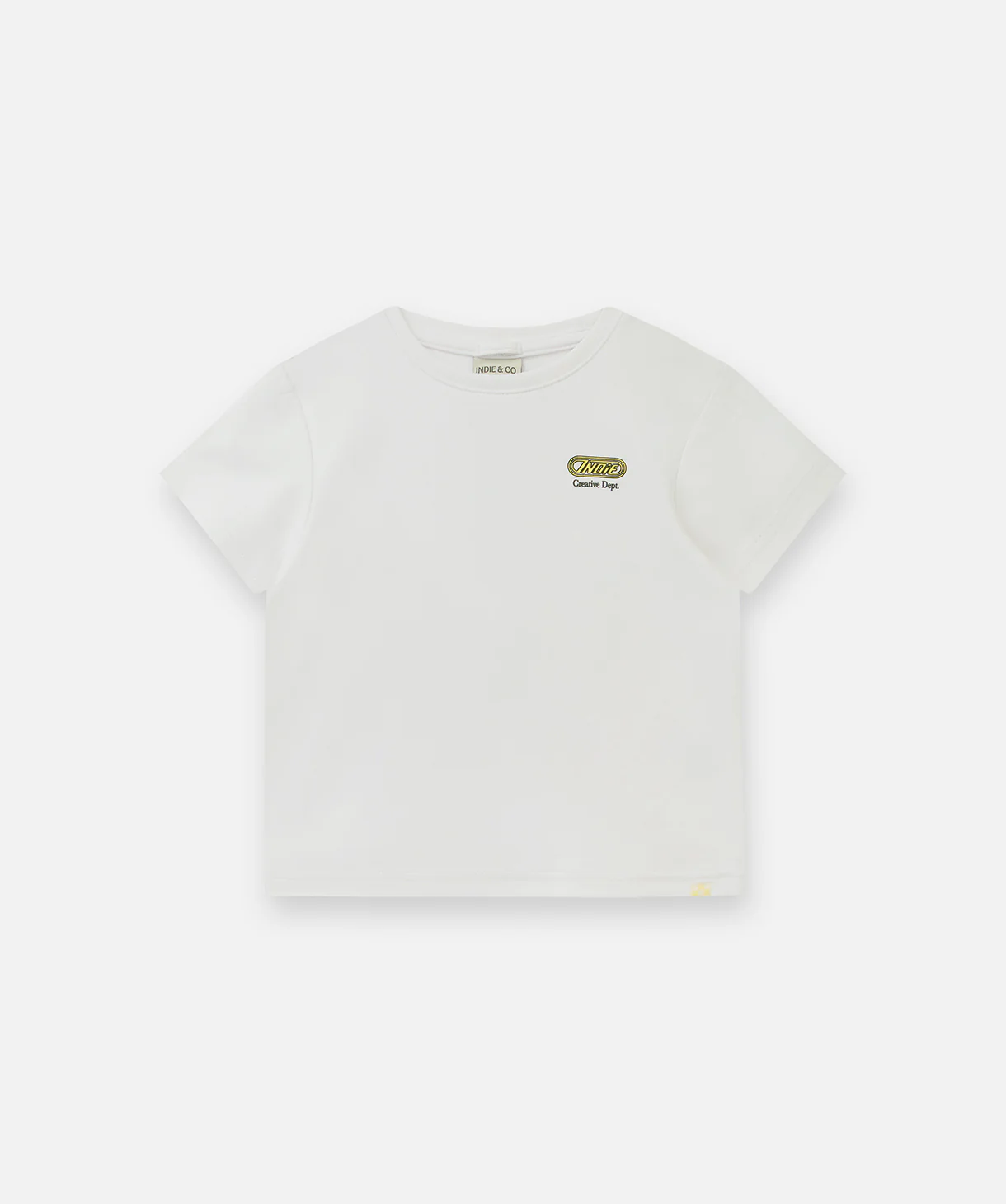 The Avenue Tee - White/Pale Yellow