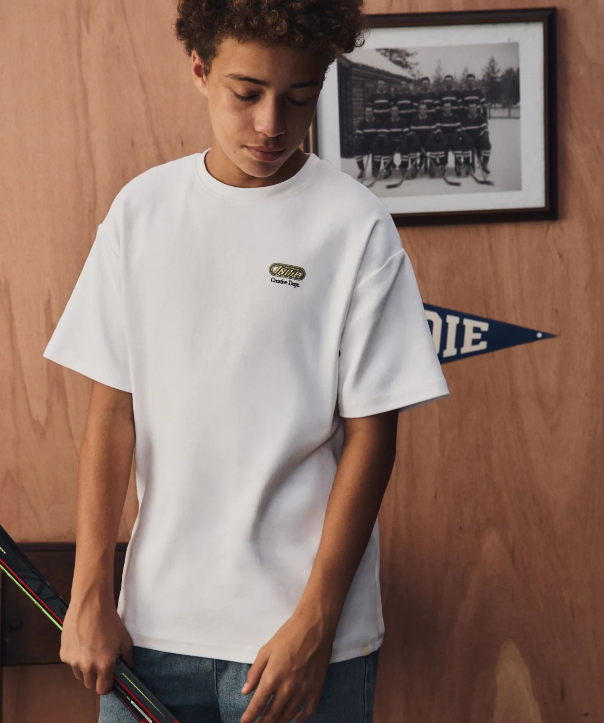The Avenue Tee - White/Pale Yellow - Image 2