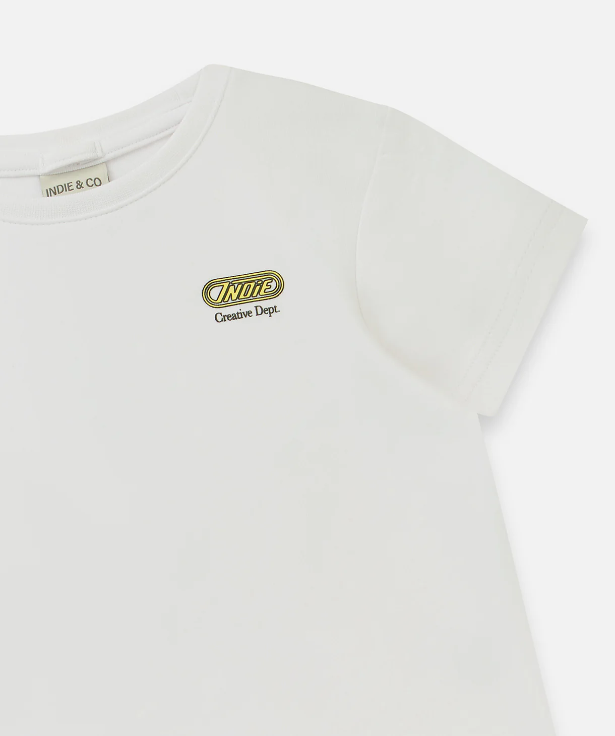The Avenue Tee - White/Pale Yellow - Image 4