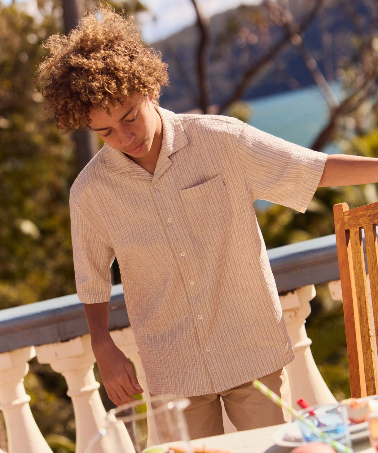 The Caleta S/s Shirt - Buckwheat/Cream - Image 2