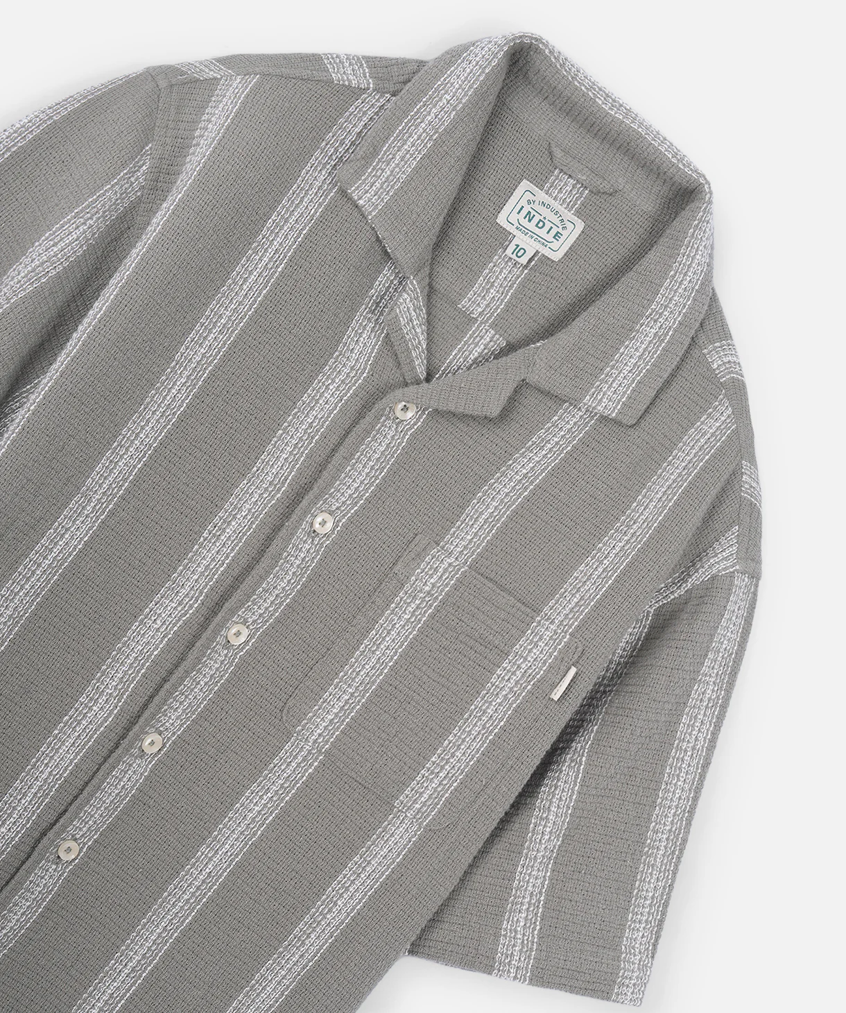 The Cefalu S/s Shirt - Olive/White - Image 3
