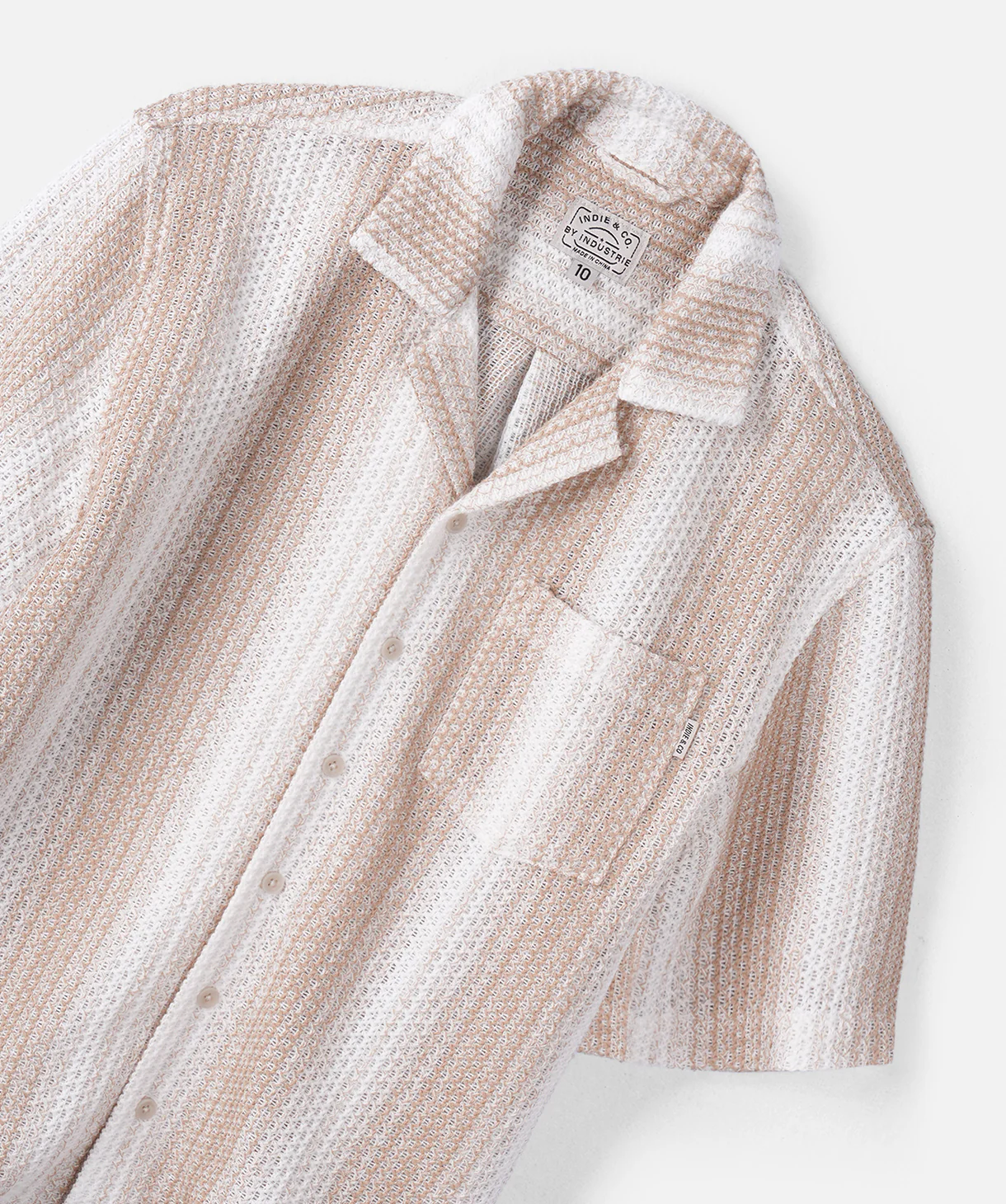 The Lagos S/s Shirt - Mustard/Off White - Image 2