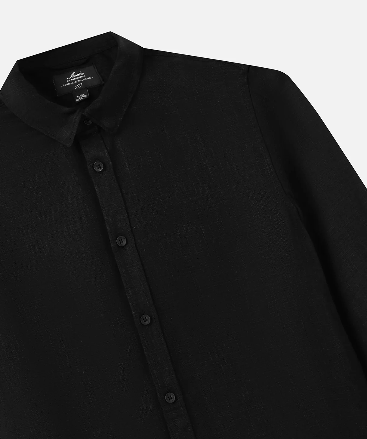 The Lawson Textured L/s Shirt - Black - Image 2