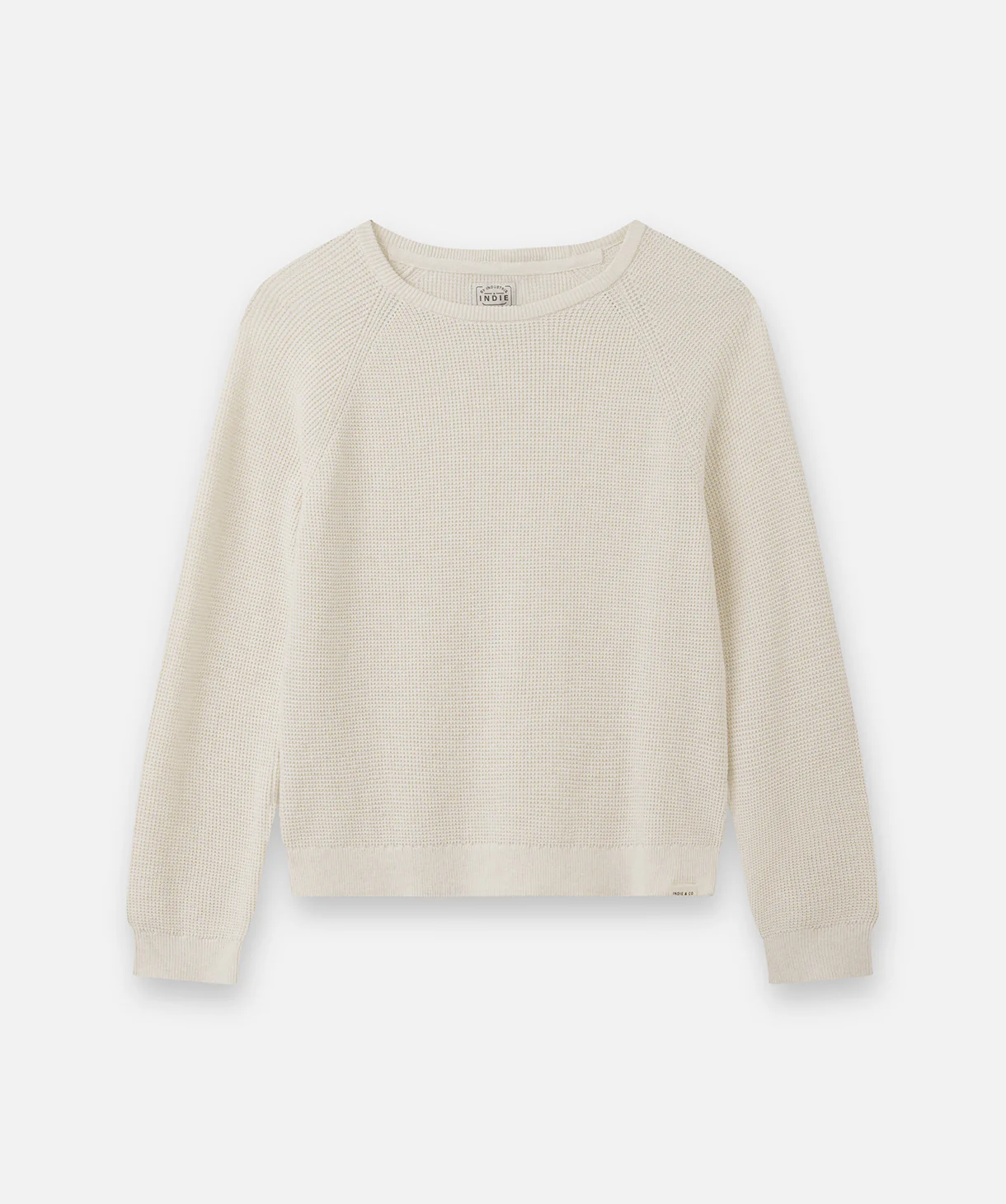 The Summit Raglan Knit - Lt Oat Melange