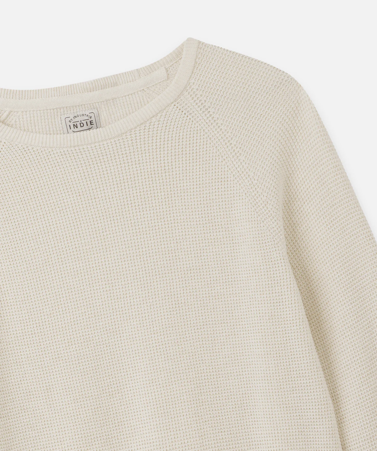 The Summit Raglan Knit - Lt Oat Melange - Image 2