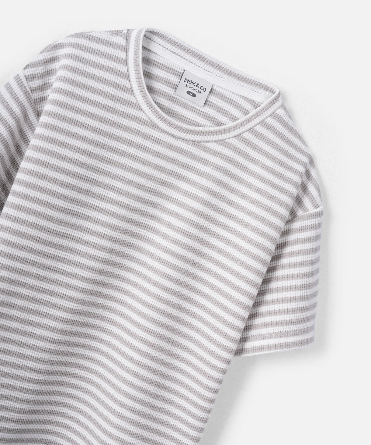 The Bergen Tee - White/Mushroom - Image 2