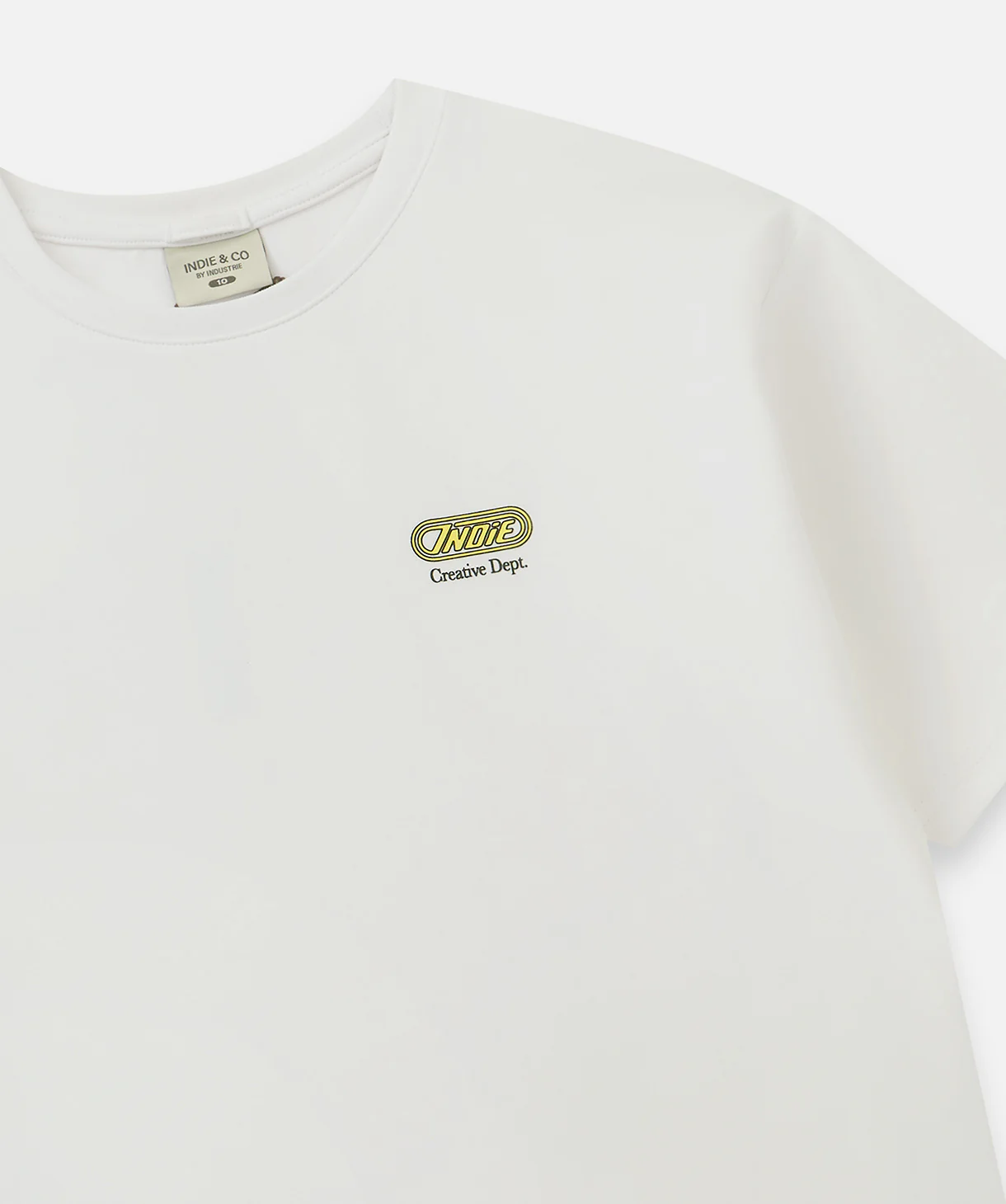 The Avenue Tee - White/Pale Yellow - Image 4